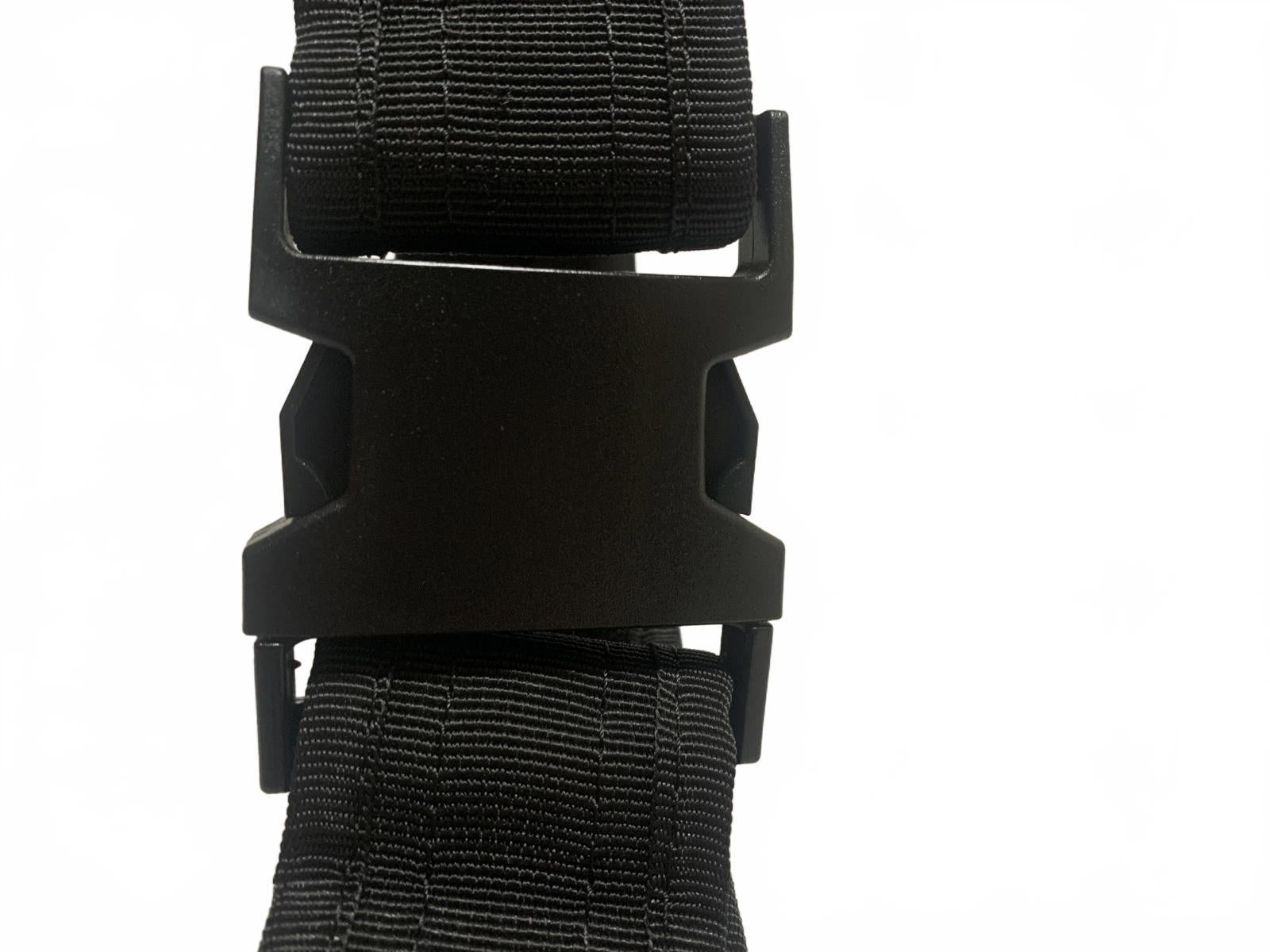 Rugged Nylon Adjustable Black Belt Strap Buckle Utility Multi-Snap Design