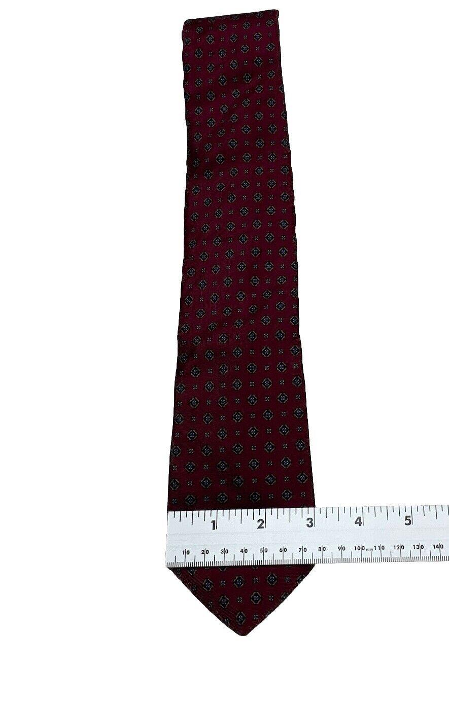Hardy Amies London Men's Silk Tie Burgundy One Size Fits Most