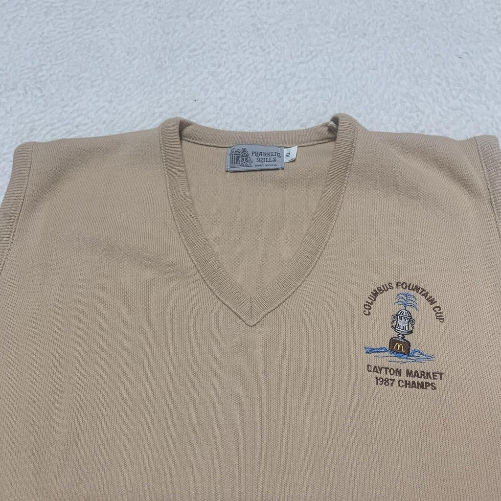 VTG 87 McDonald’s Fountain Cup Champs Vest Men's XL Franklin Mills Dayton Mkt