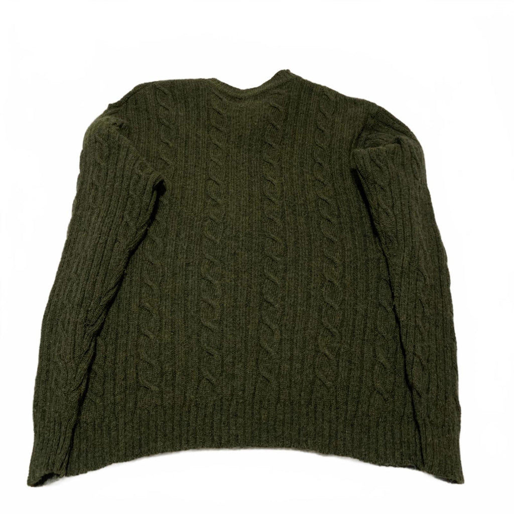 Next Designer Collection Women's Size M Wool Sweater Olive Green Shetland
