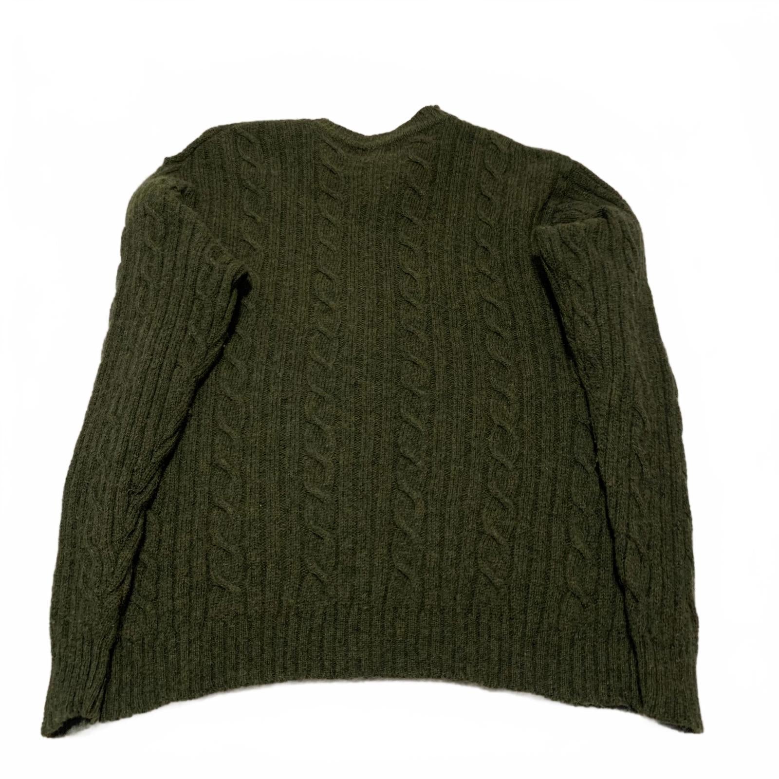 Next Designer Collection Women's Size M Wool Sweater Olive Green Shetland