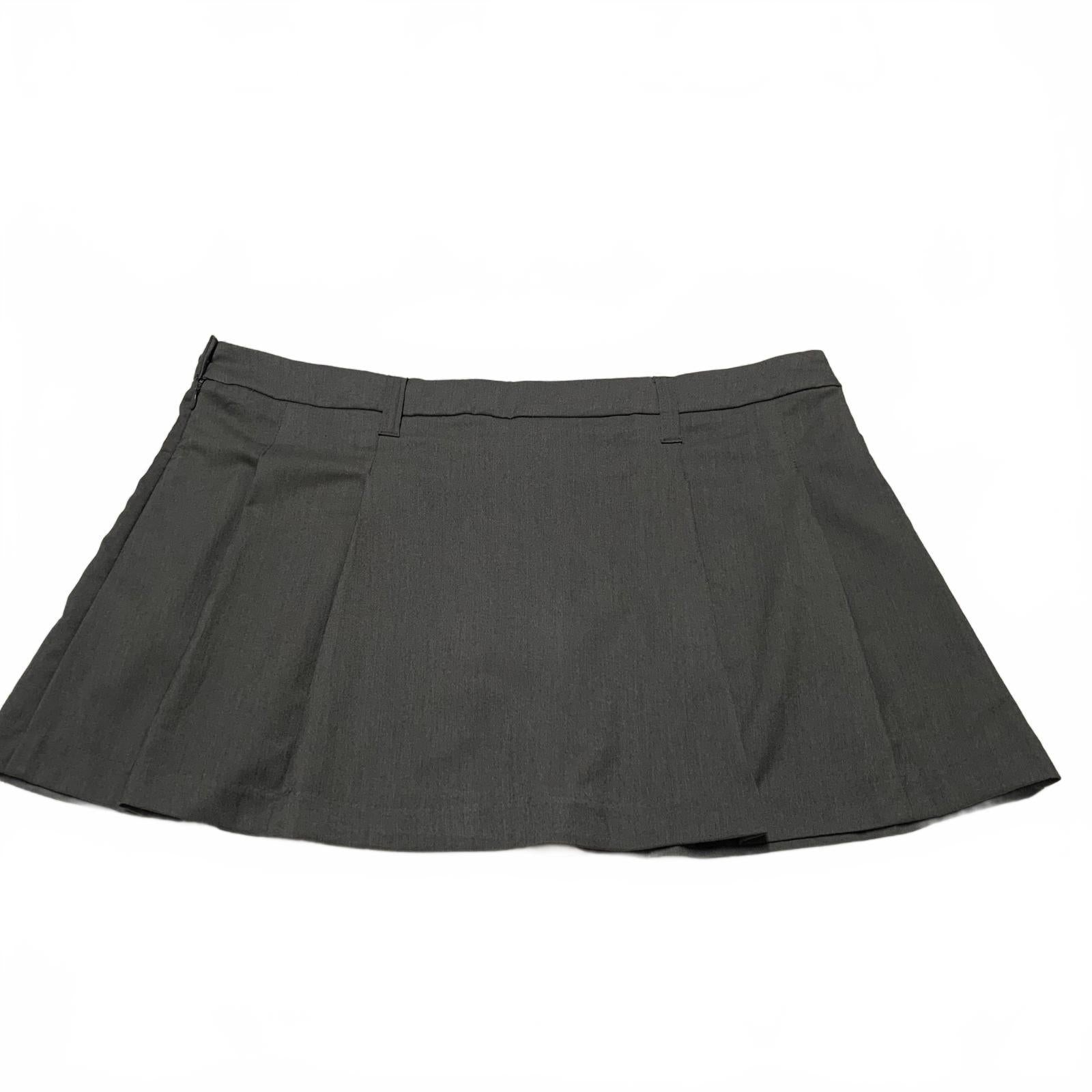 H&M Conscious Collection Womens Sz XL Gray Pleated Mini Skirt W42