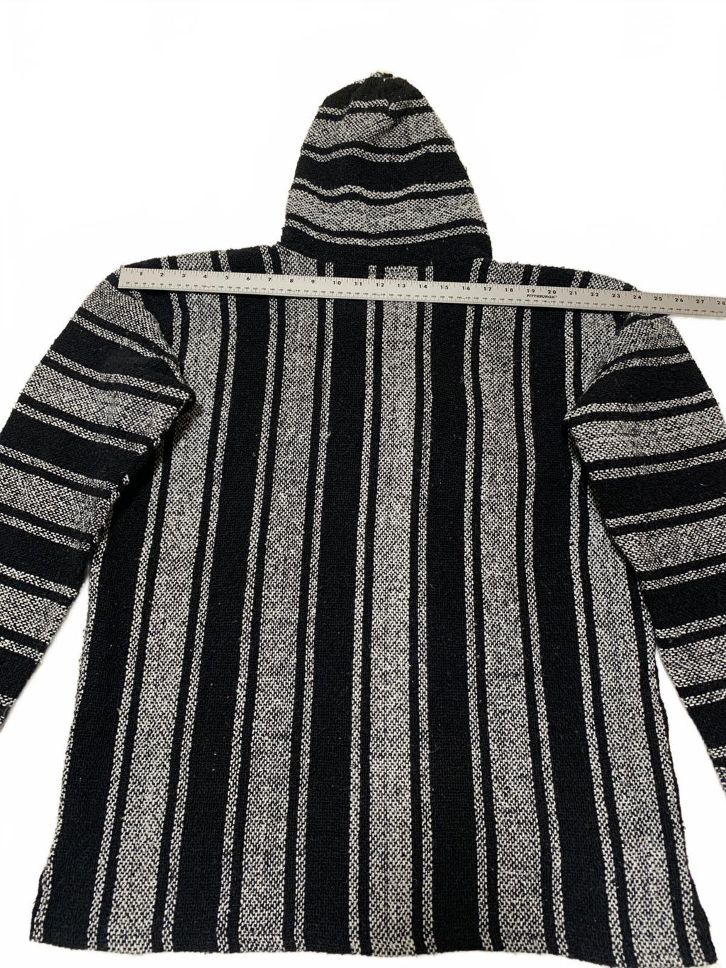 La Montaña Especial Men's Size XL Black White Striped Hoodie XL Mexico