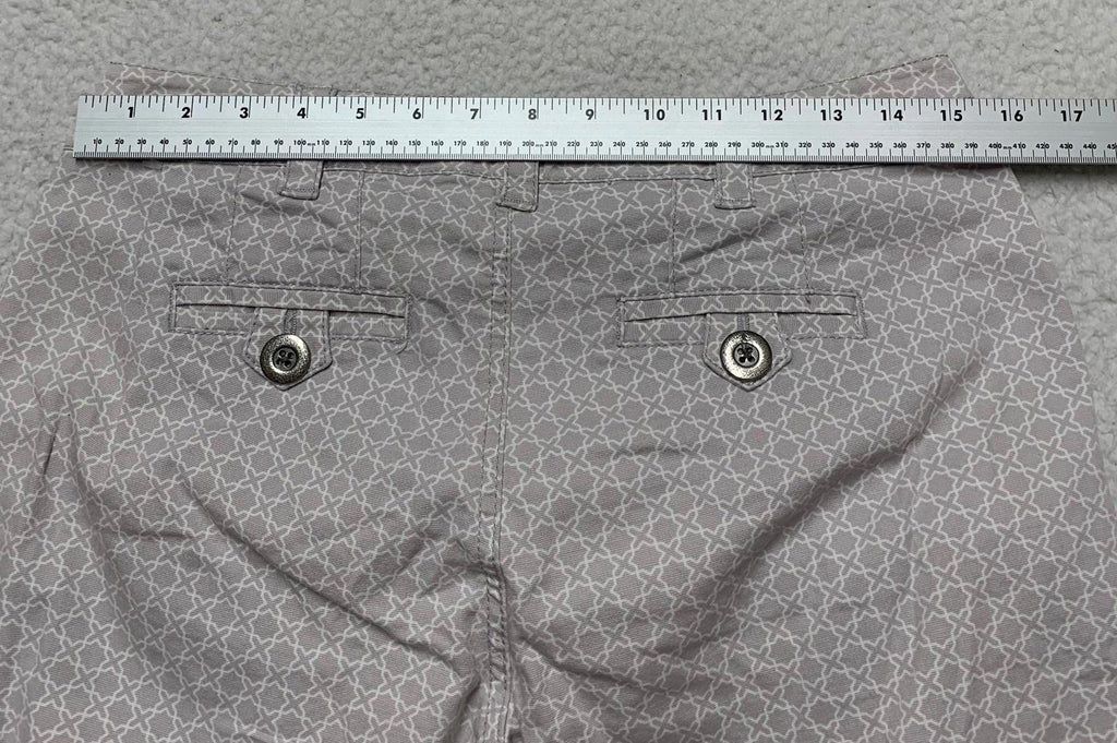 Idra Women's Size 4 Gray Printed Geometric Design Capri Pants