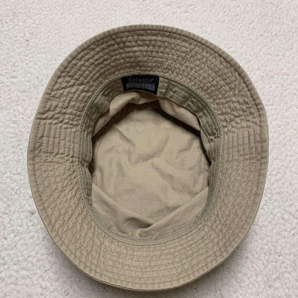 Gelante Unisex L/XL Beige 100% Cotton Packable Fishing Hunting Summer Travel Hat