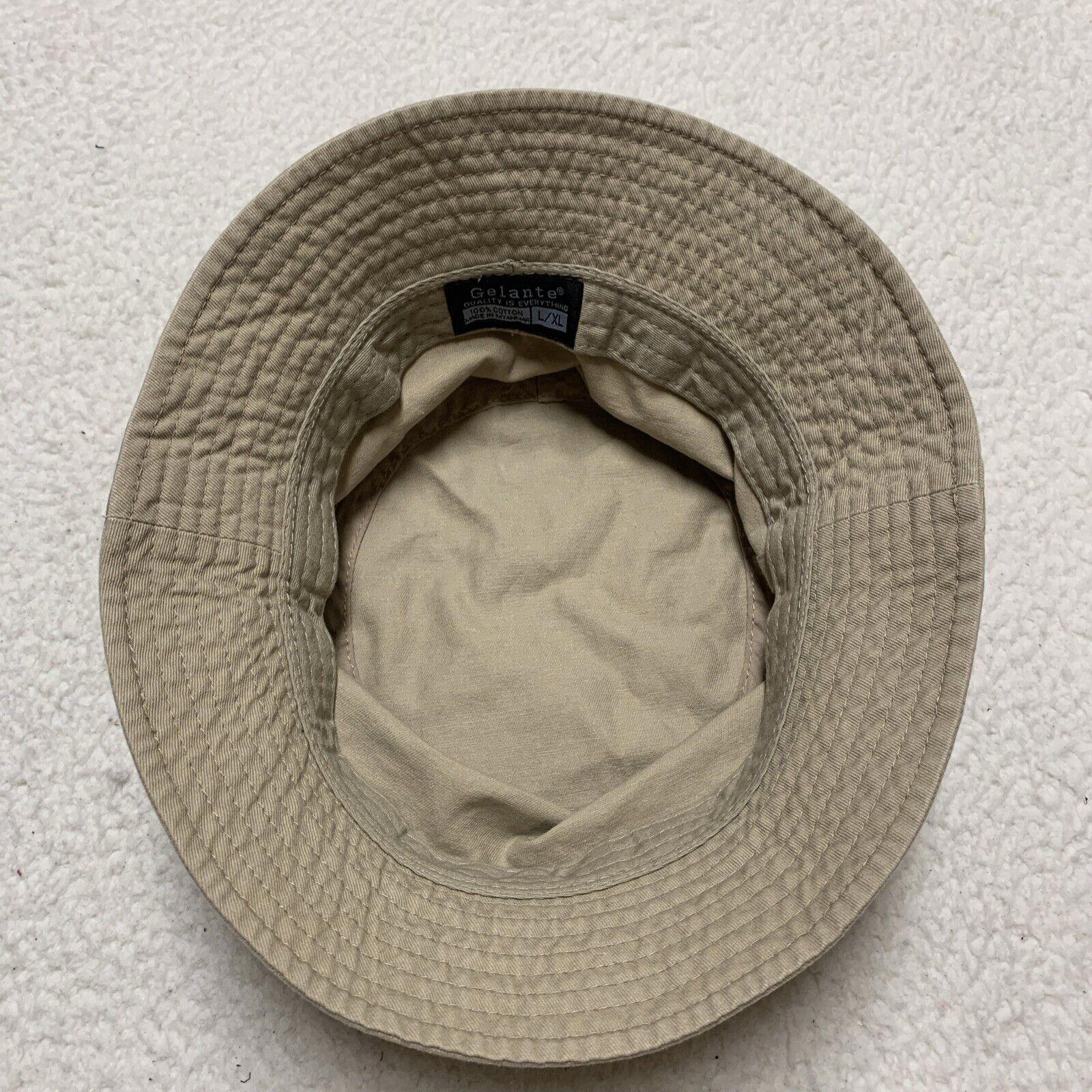 Gelante Unisex L/XL Beige 100% Cotton Packable Fishing Hunting Summer Travel Hat