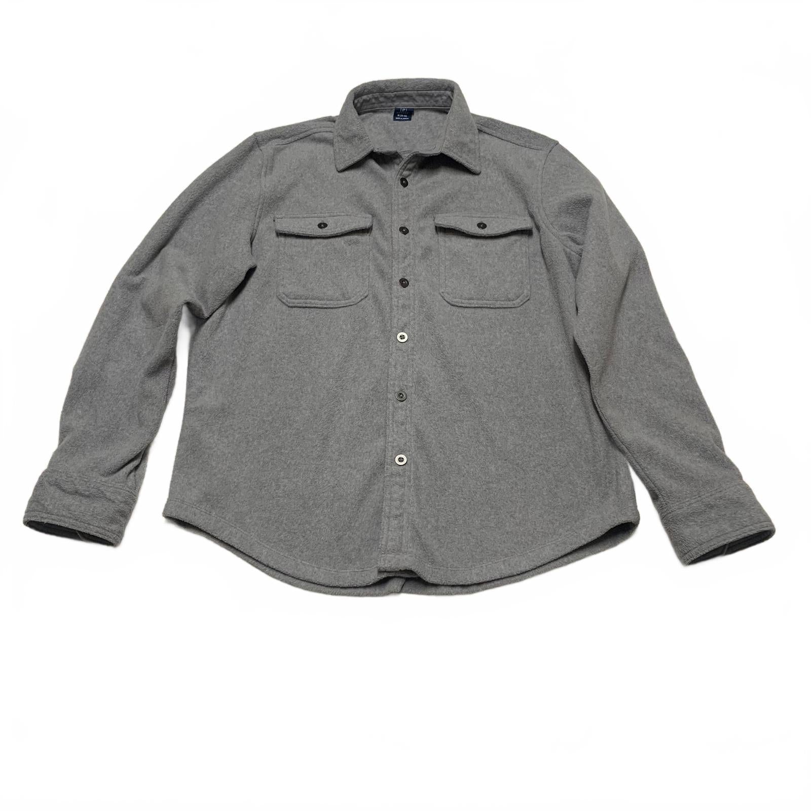 George Men’s Size Medium (38-40) Gray Button-Up Flannel Shirt