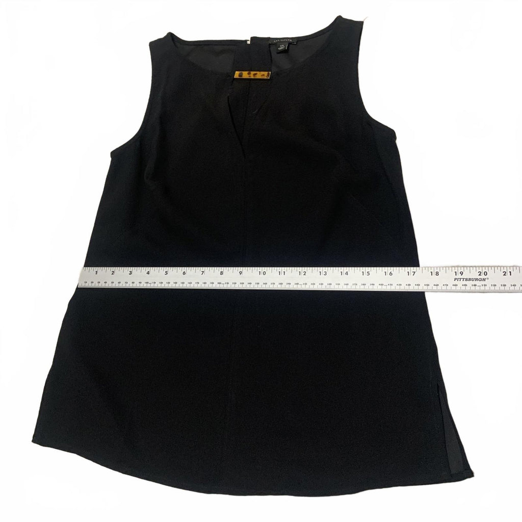 Ann Taylor Women's Size X-Small Black Sleeveless Blouse