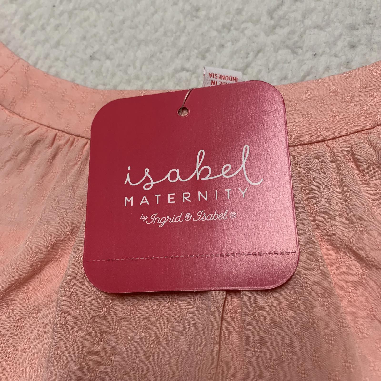 Isabel Maternity Women's Size XXL Peachy Pink Peasant Shirt