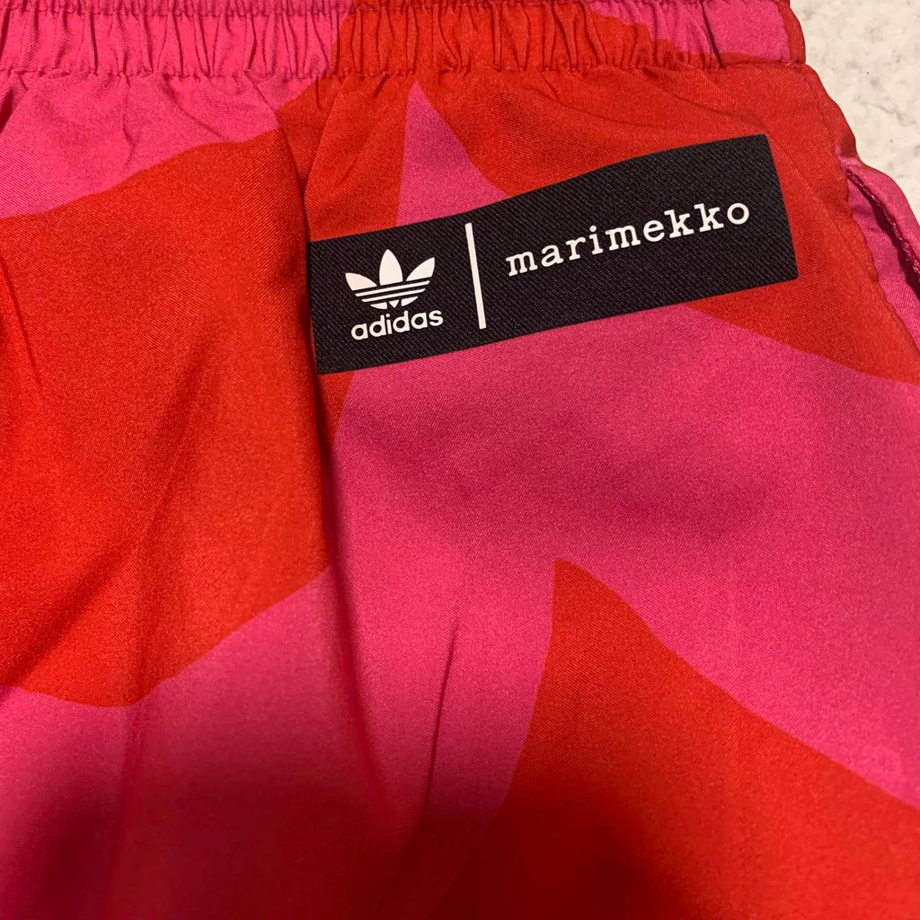 Adidas Marimekko Primegreen Womens Size 8-10 Estimated Red Fuchsian Track Pants