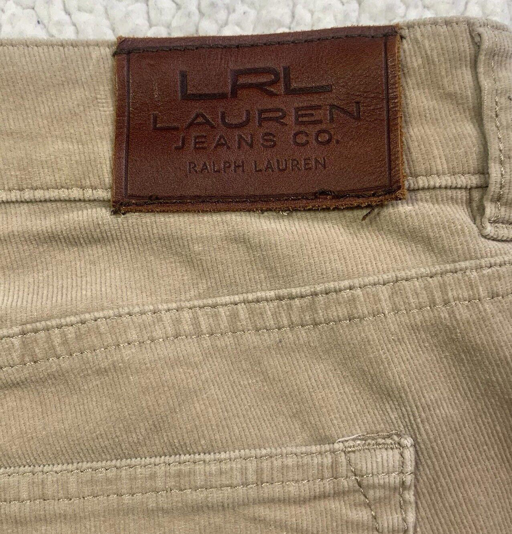 LRL Ralph Lauren Jeans Corduroy Pants Women's Size 10 Tan