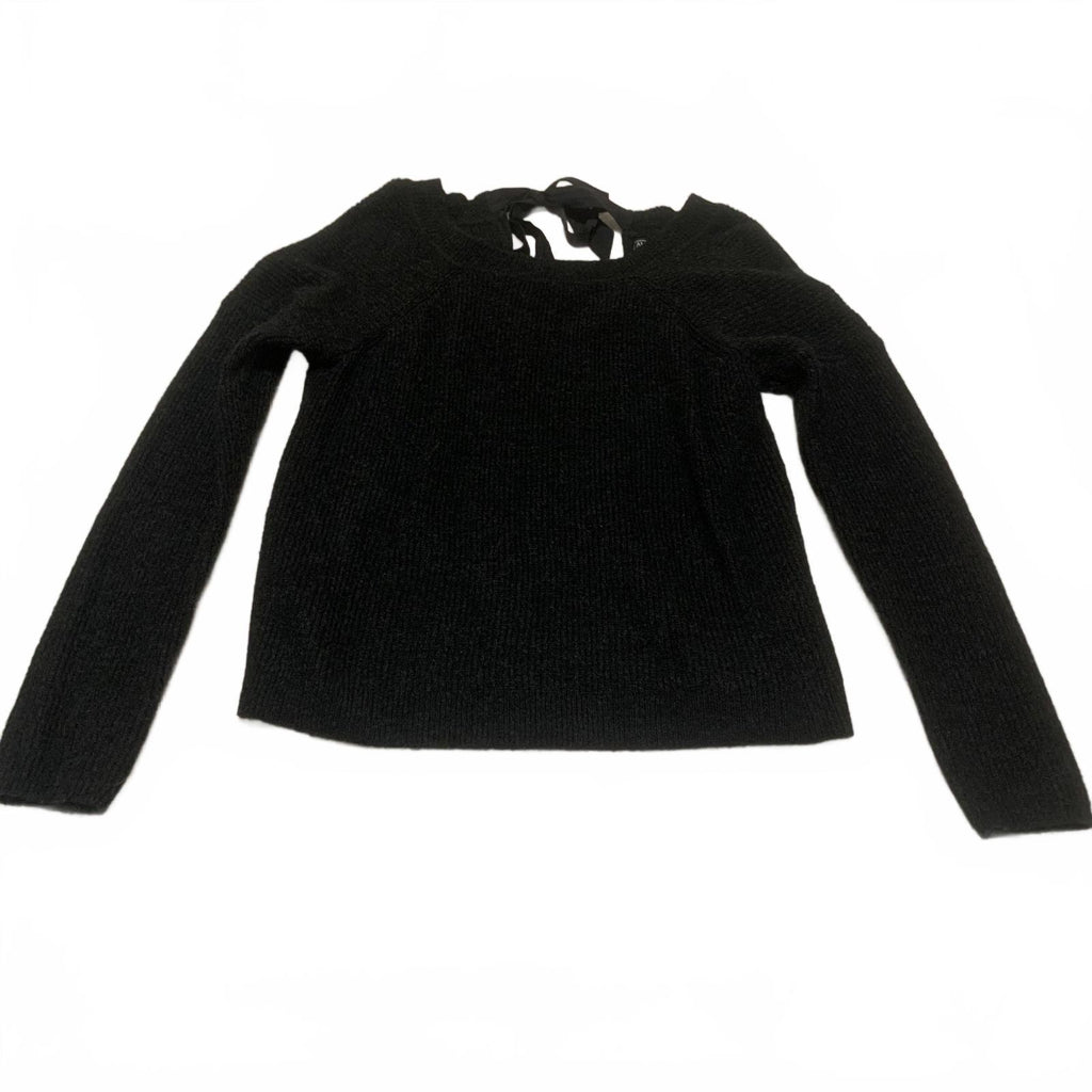 VTG Abercrombie & Fitch Women's Size M Black Long Sleeve Y2K Sweater Tie Back