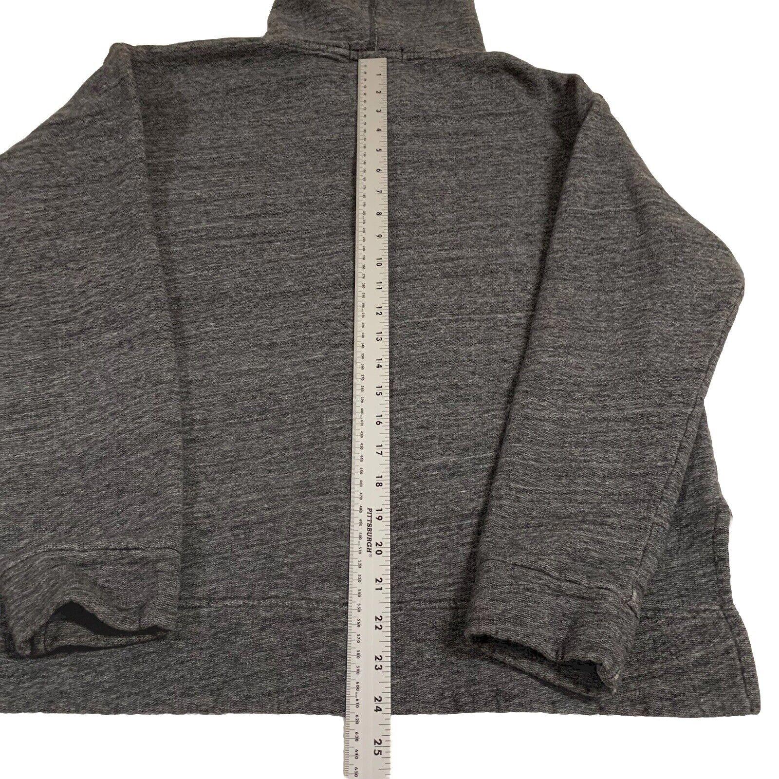 J Crew Hoodie Sweater Women's Size M Black Charcoal Sweatshirt Hem