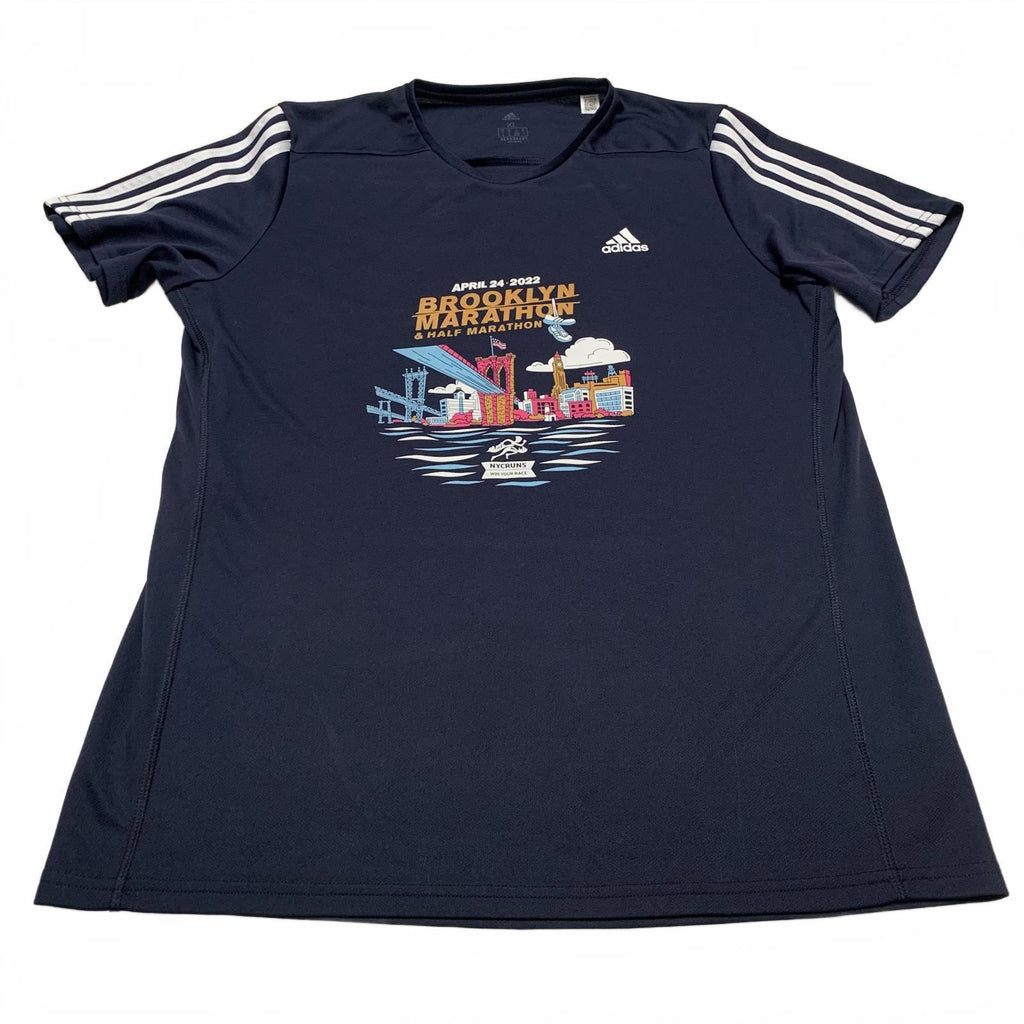 Adidas Brooklyn Marathon 2022 Men’s Size XL Navy Blue T-Shirt Aeroready