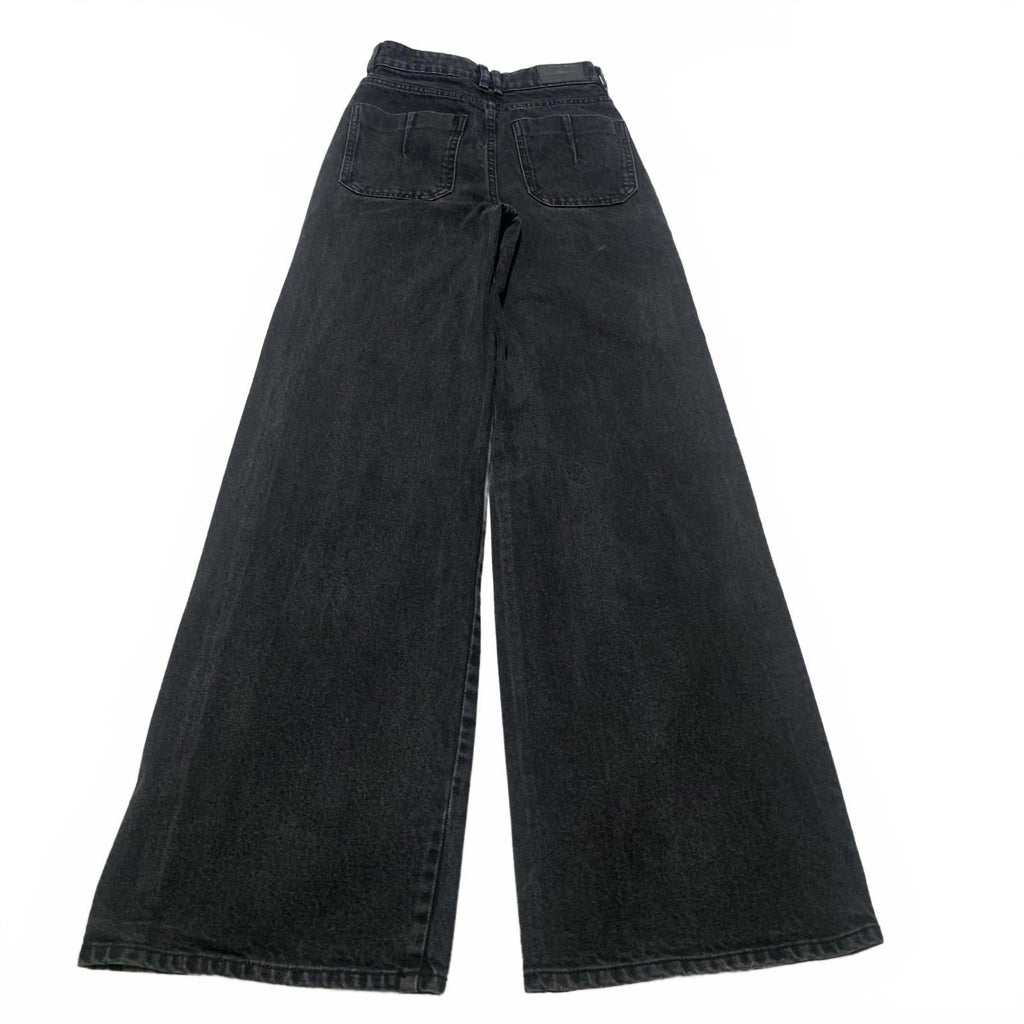 Zara Women's Size 0 Wide-Leg Black Jeans 23 x 32 Actual