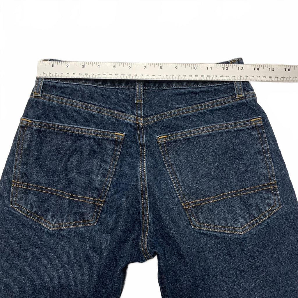 Arizona Womens Size 29 Blue Dark Wash Wide Leg Jeans 26.5 x 29L