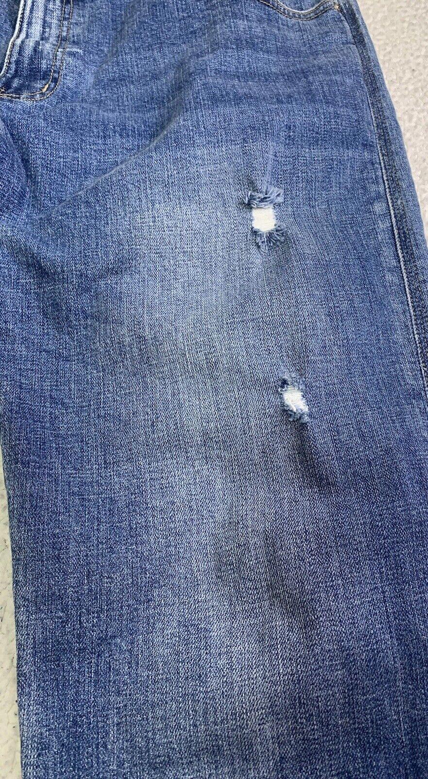 Kancan Jeans Women's Size 13 30 Blue Distressed Straight Leg