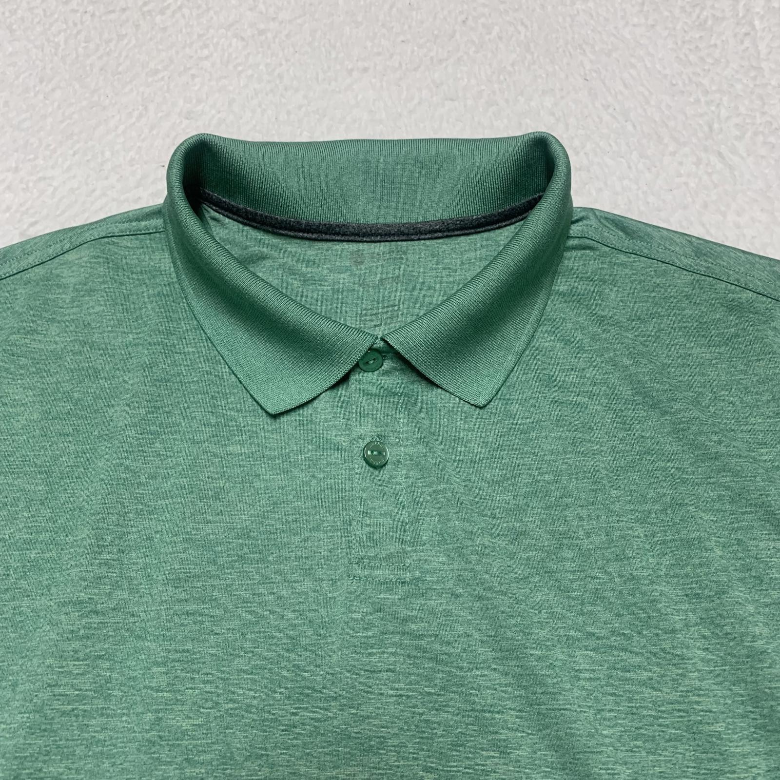 Haggar Mens Size XXLarge Green Comfort Fit Polo Shirt