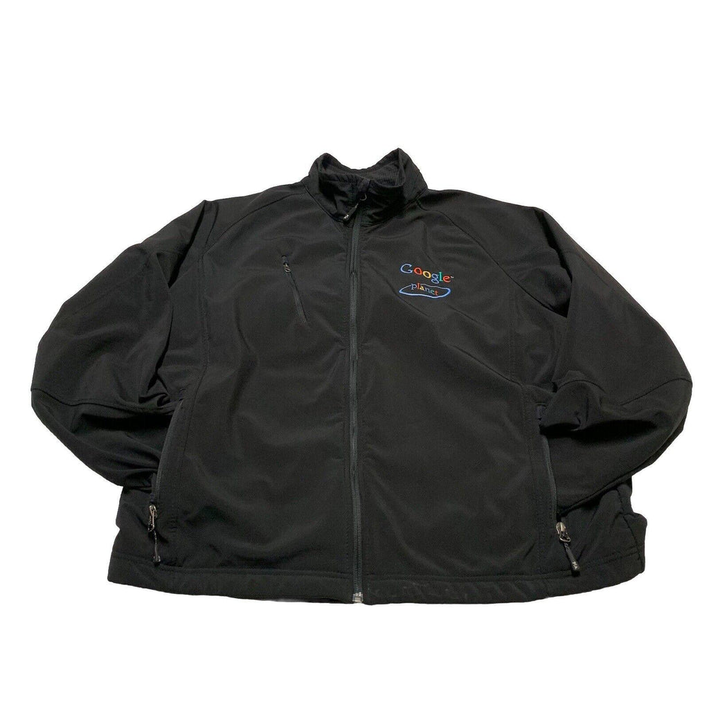 Port Authority Jacket Unisex Size M Google Planet Embroidered Black Zip Pockets