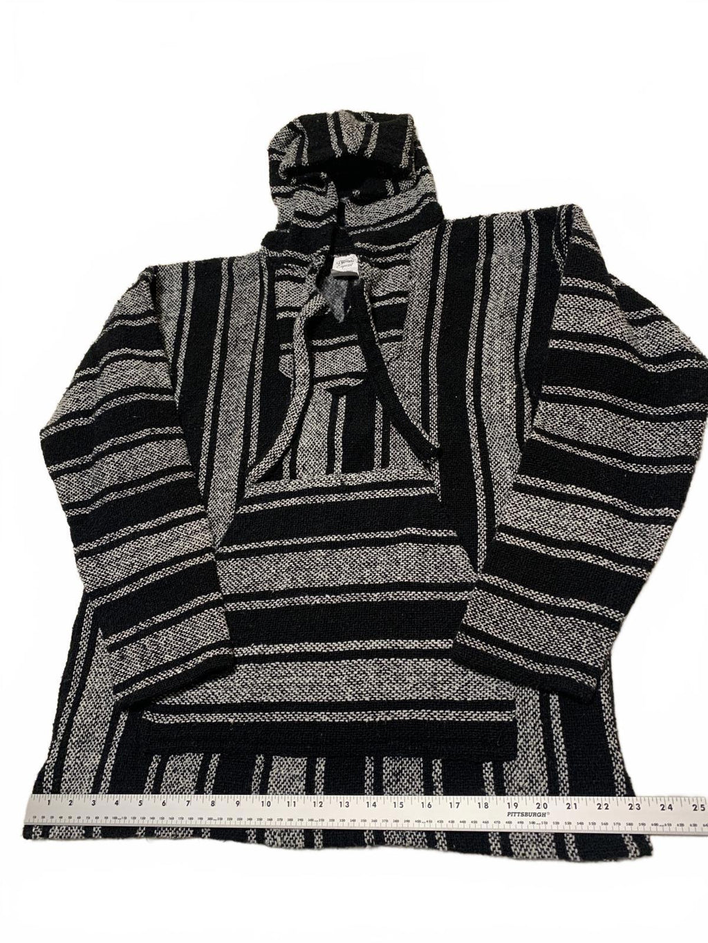 La Montaña Especial Men's Size XL Black White Striped Hoodie XL Mexico