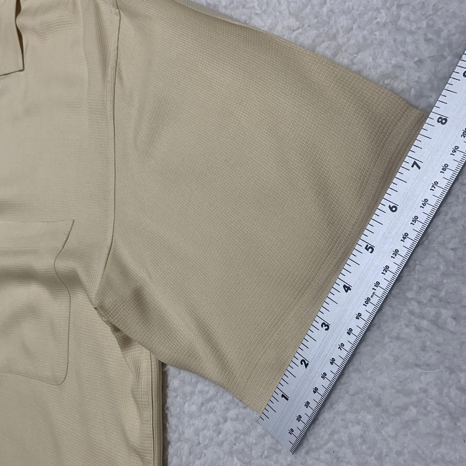 Jos. A. Bank Large Silk  Shirt Light Beige Short  Sleeves