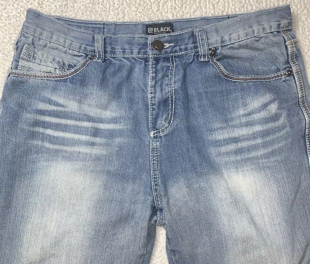 Black Premium Jeans Blue Men's Size 34/30 Boot