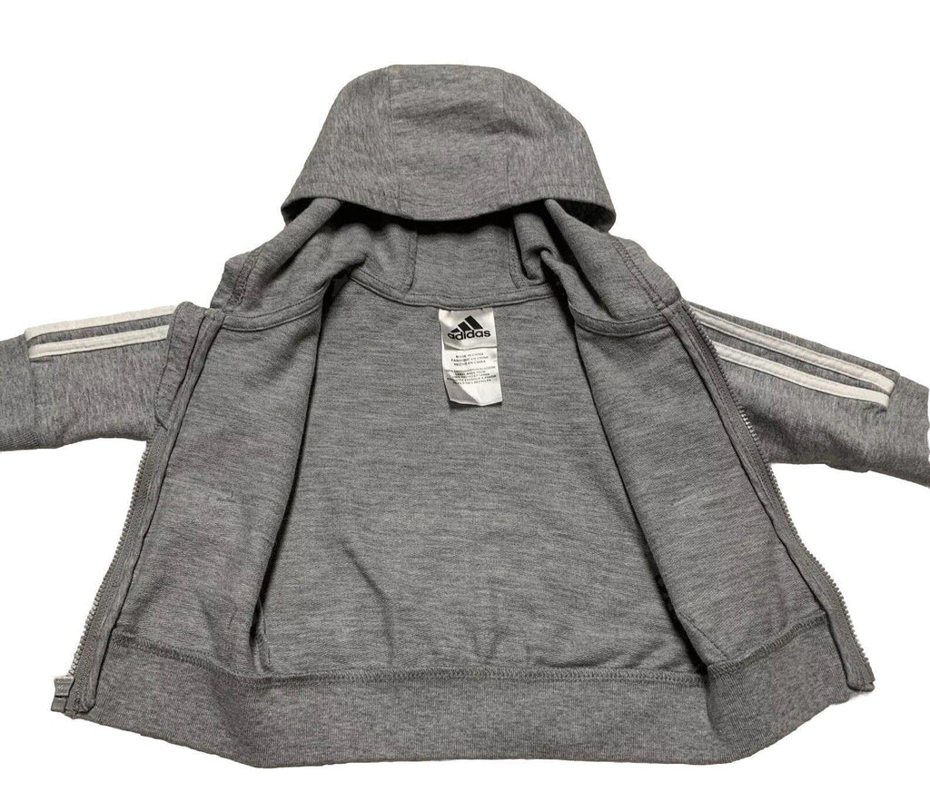 Adidas Infant Baby Size Size 3 Months Heather Gray Hoodie Sweater Full Zip
