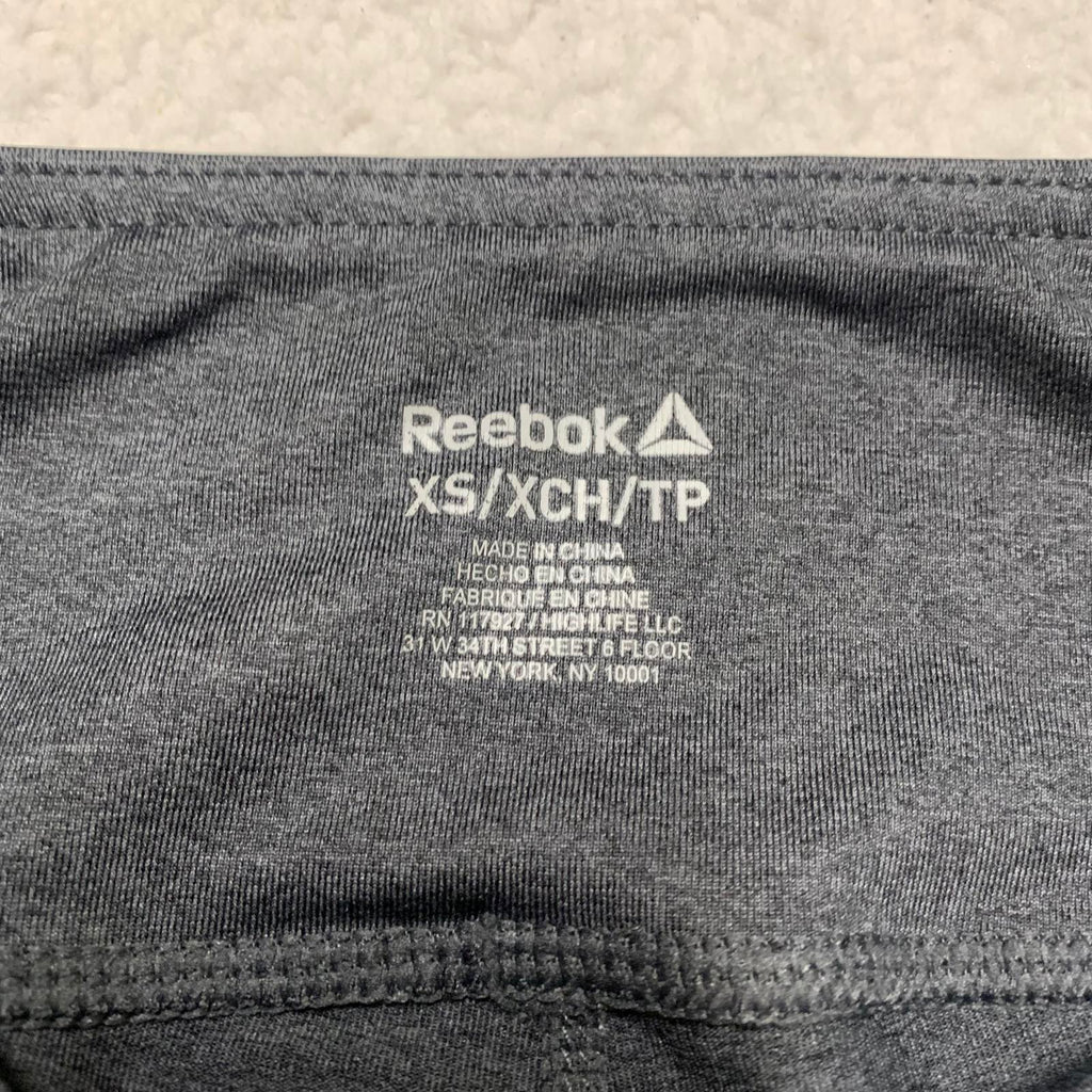 Reebok Women's Size X-Small Gray Black Athletic Leggings