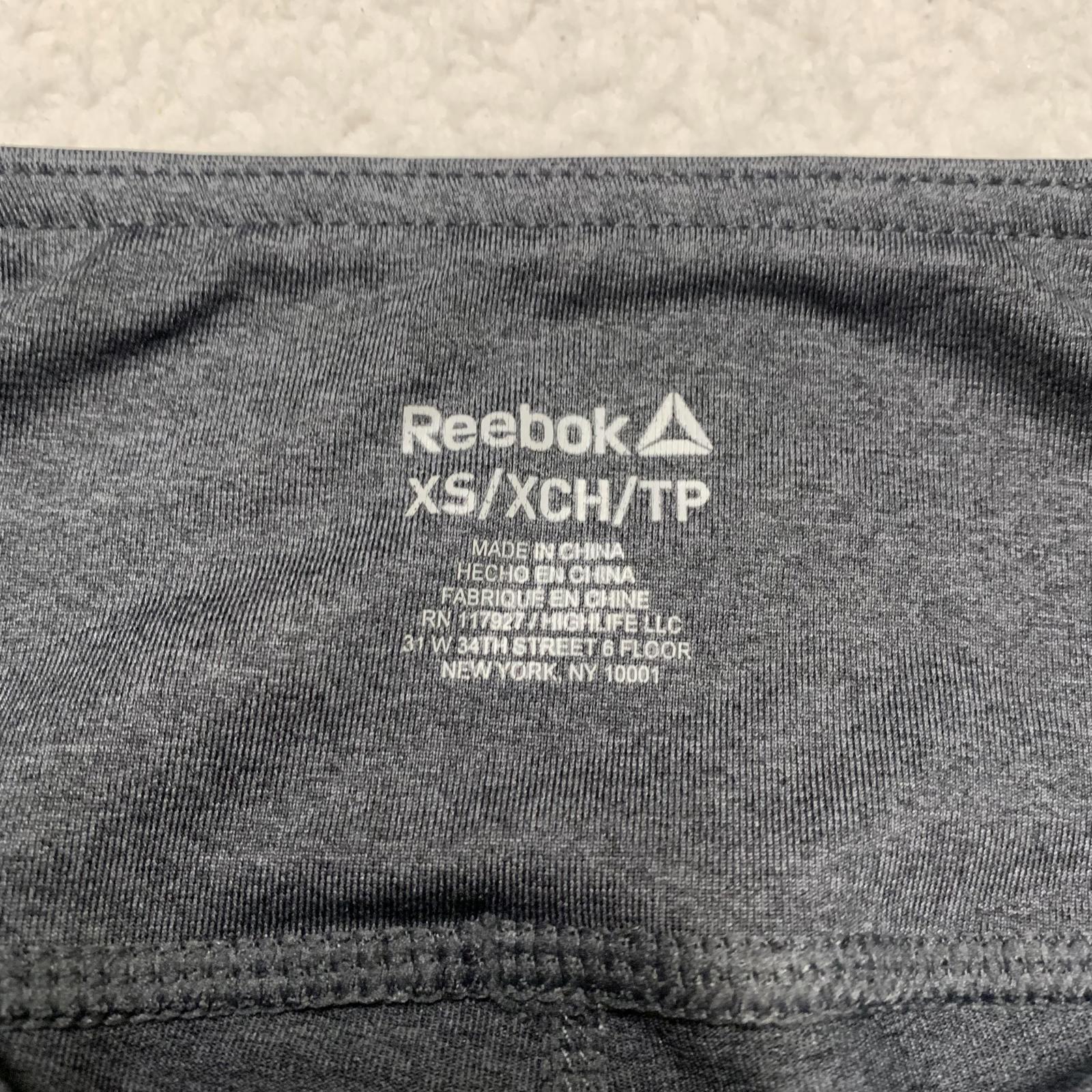 Reebok Women's Size X-Small Gray Black Athletic Leggings