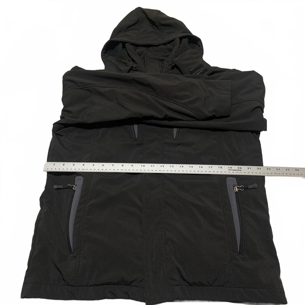 Snozu Performance Men's Size M Black Utility Jacket Hooded Coat Zip 4 Pockets