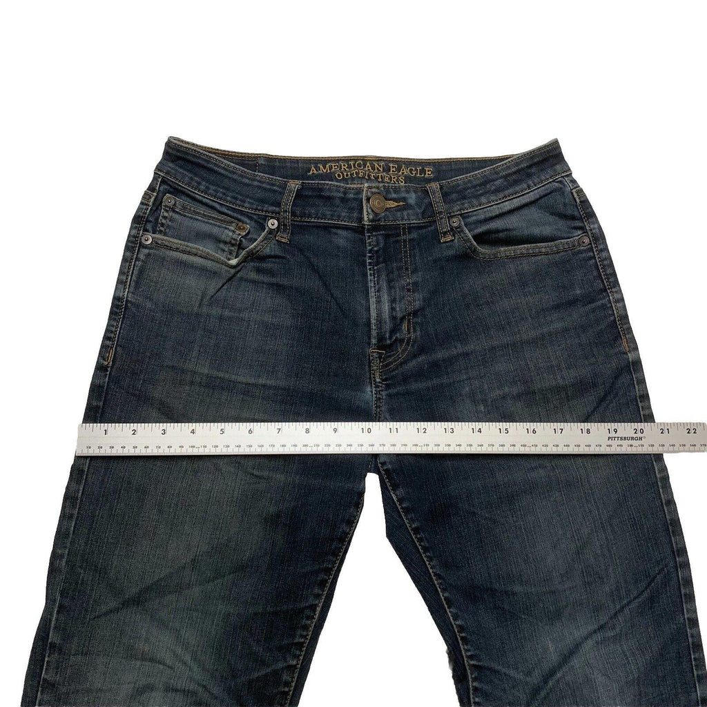 American Eagle Outfitters Straight Jeans Men's 32/34 Blue Dark Wash Flex Denim