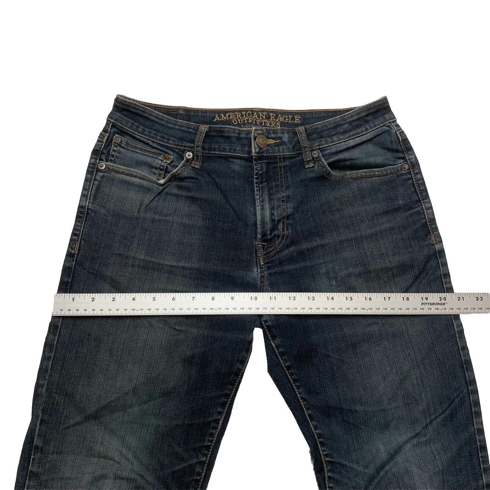 American Eagle Outfitters Straight Jeans Men's 32/34 Blue Dark Wash Flex Denim