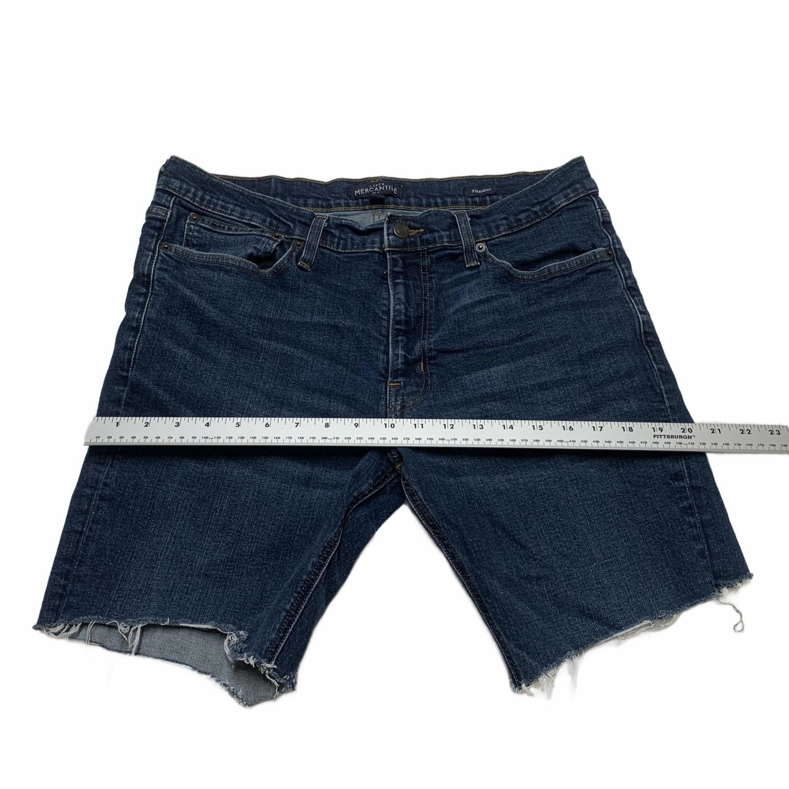 J Crew Mercantile Men's Size 34 x 32 L Dark Blue Denim Cutoff Shorts