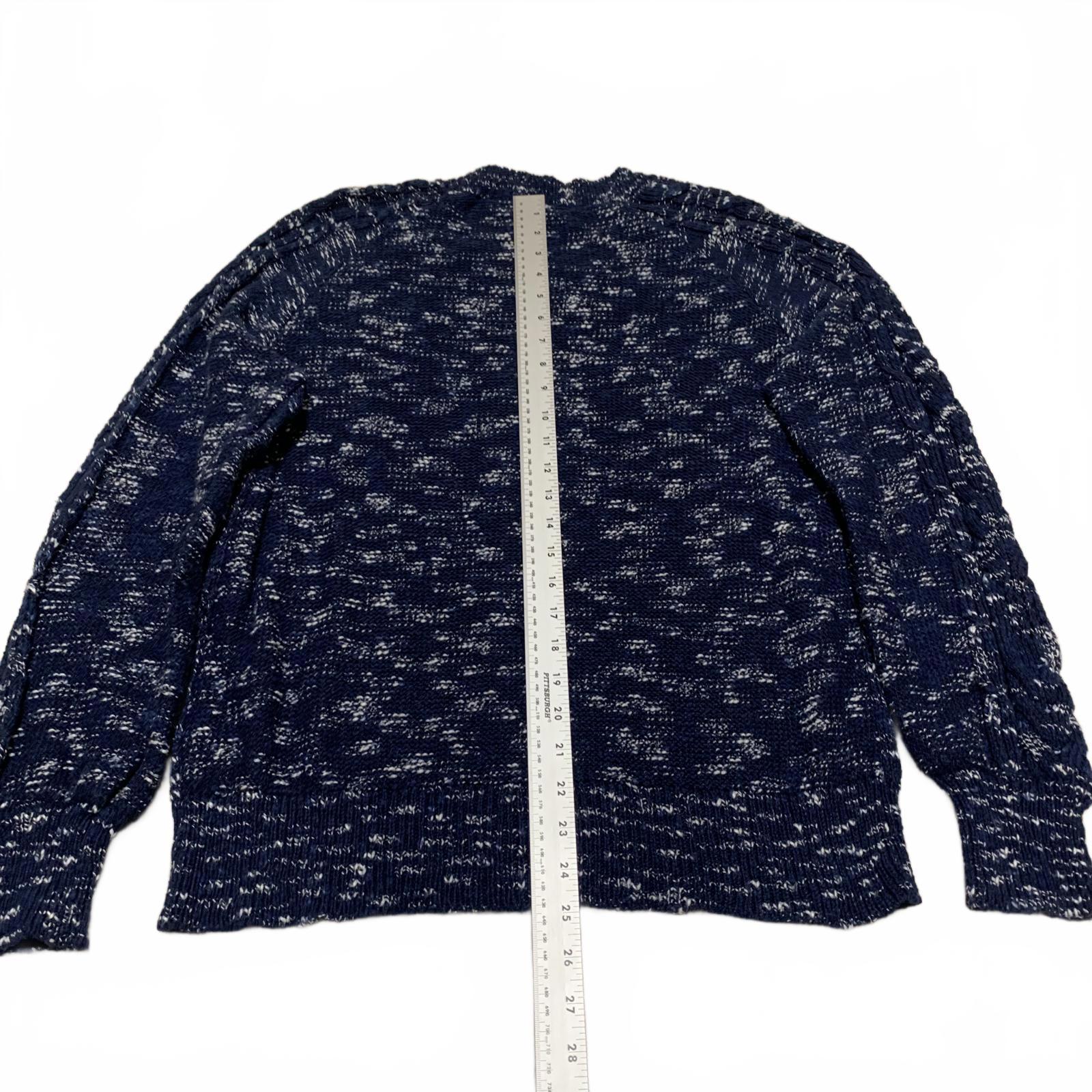 Time and True Women's Size X Large 16-18 Navy Blue Button Up Cardigan Sweater