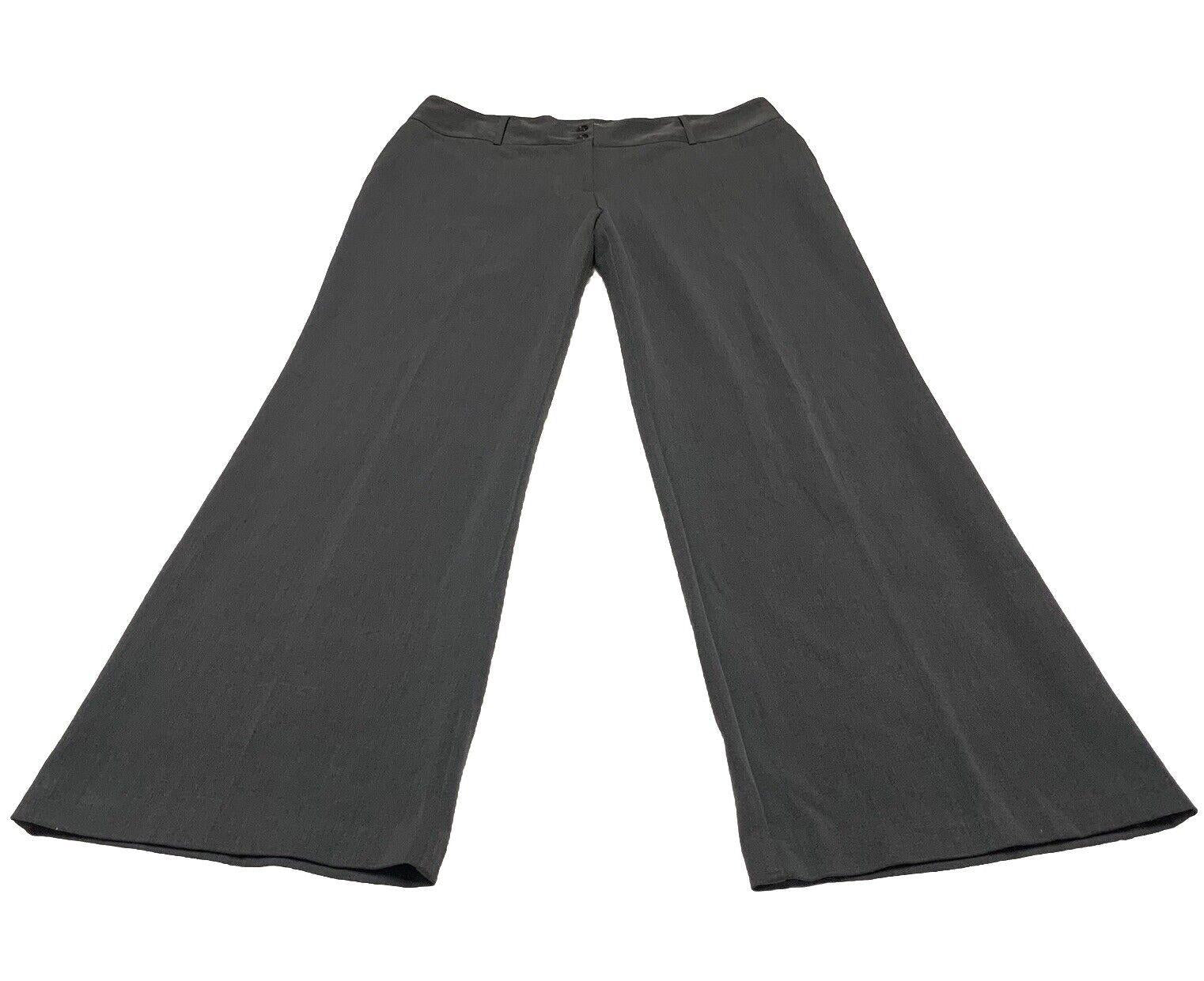 Worthington Women’s  Size 14 Wide Leg Pants  Modern Fit Slacks Trousers Gray