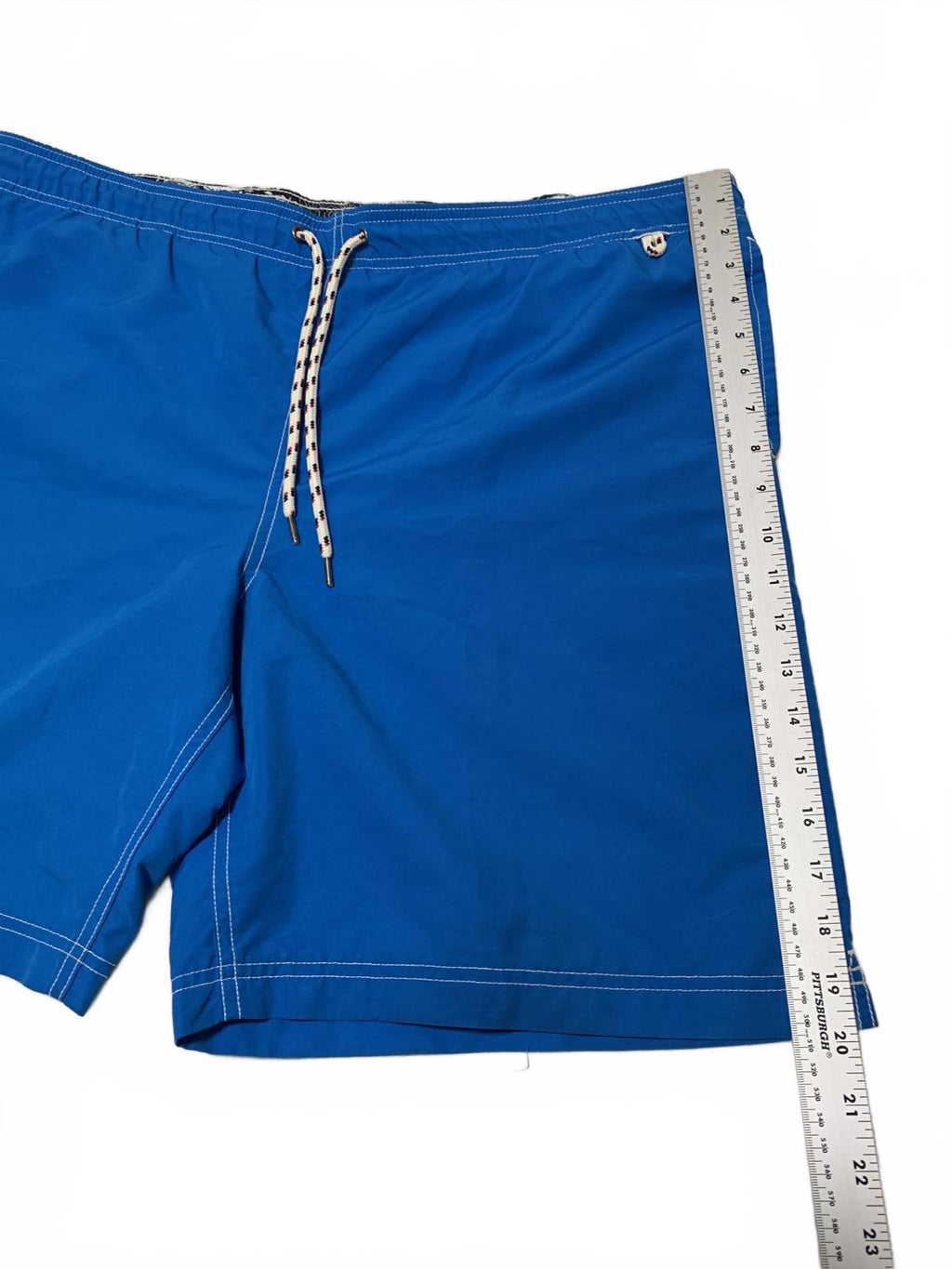 Lands End Men's Size L 36-38 Blue Swim Trunks Drawstring Waist