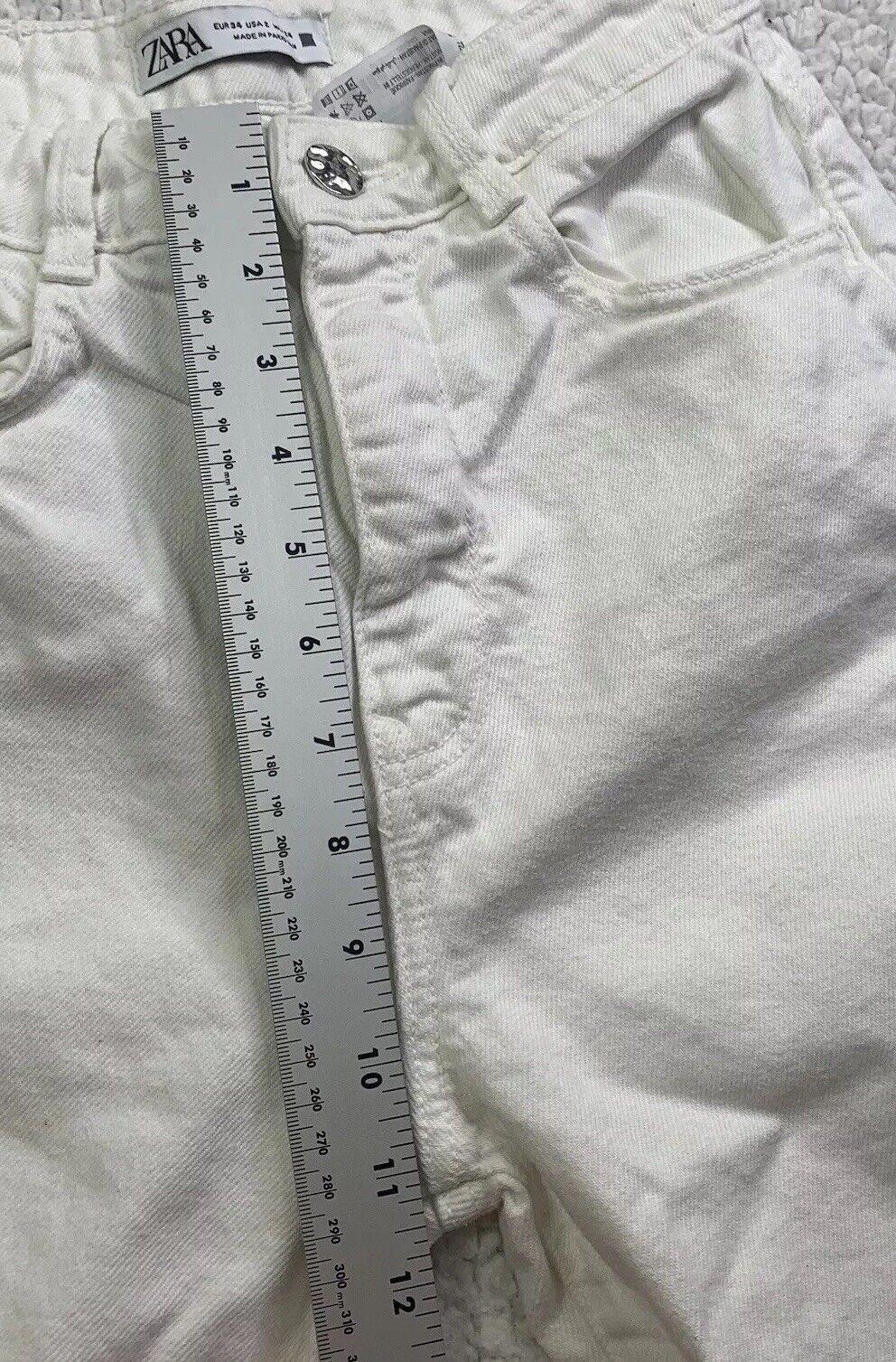 Zara Jeans Women’s  Size 2 White Wide leg RN 77302