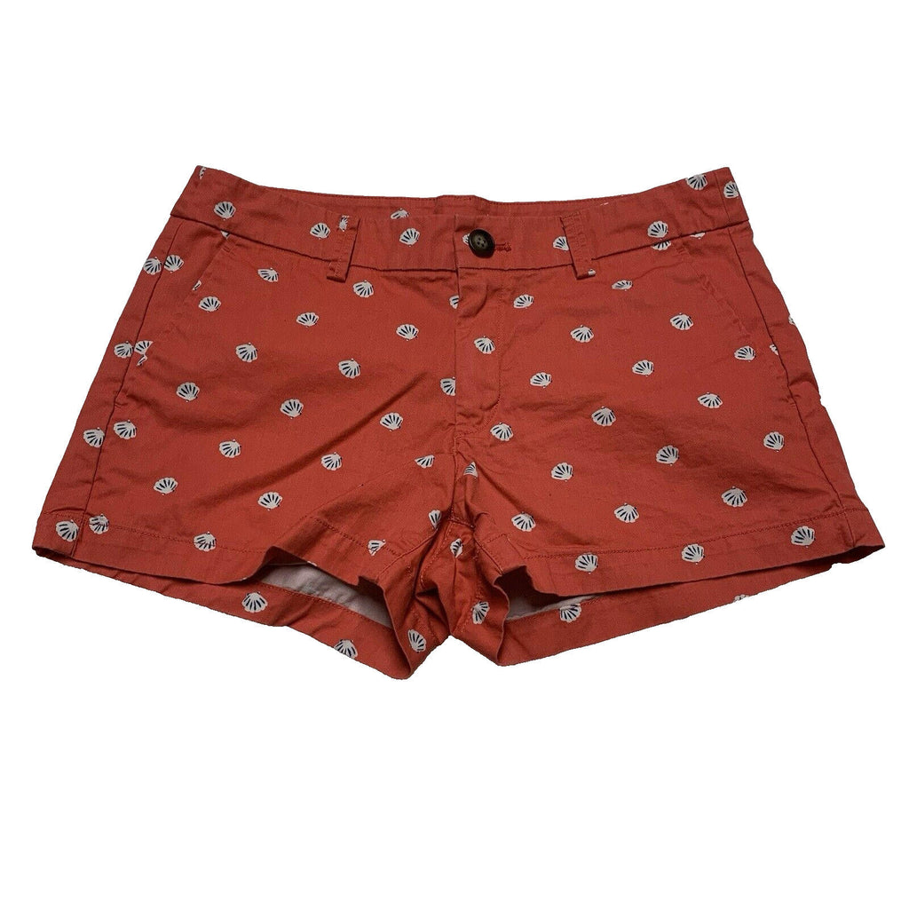 Uniqlo Shorts Sea Shell Print Shorts Size 2 Flat Front Coral