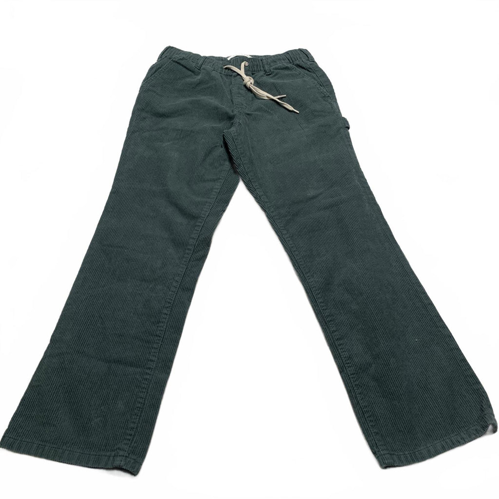 Pacsun Women's Size S Green Loose Fit Elastic Waist Corduroy Pants 30 X 28.75