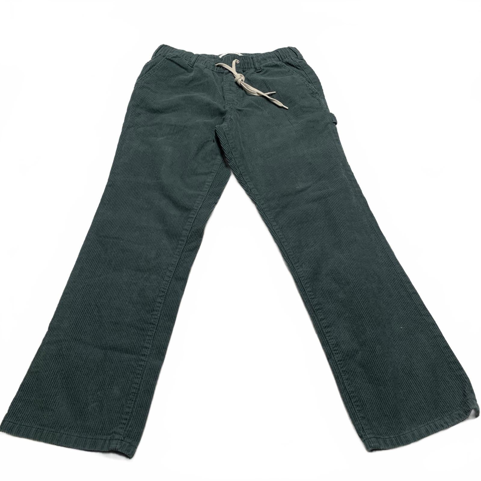 Pacsun Women's Size S Green Loose Fit Elastic Waist Corduroy Pants 30 X 28.75
