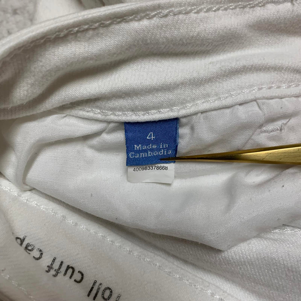 Simply Vera Vera Wang Womens Size 4 White Capri Pants