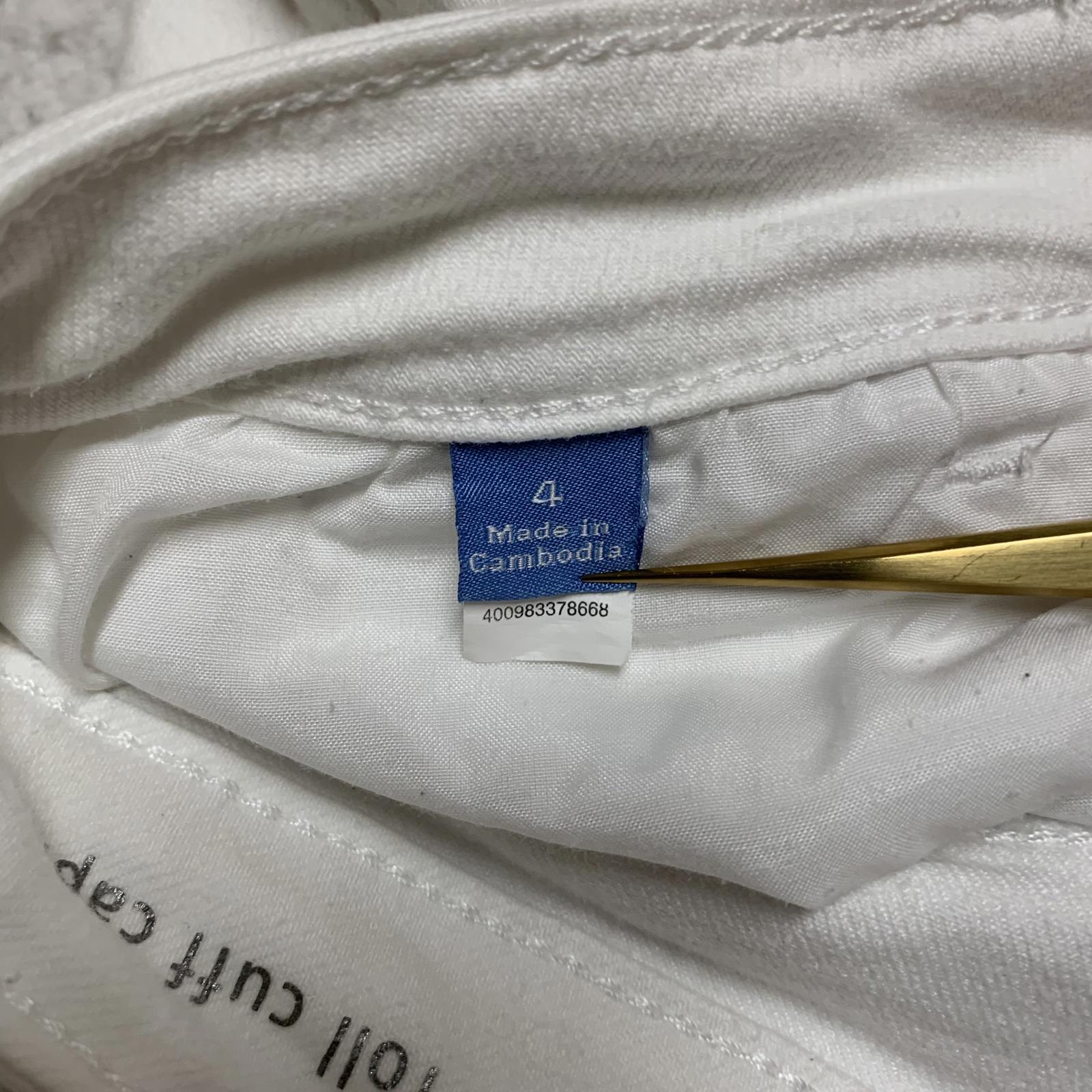 Simply Vera Vera Wang Womens Size 4 White Capri Pants