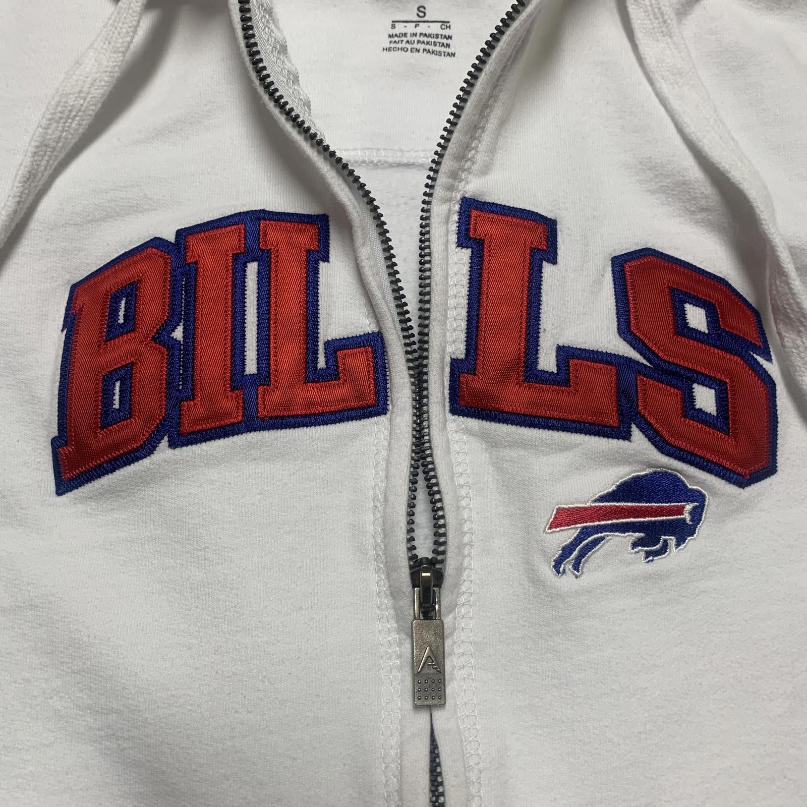 Antigua Women's Small White Buffalo Bills Zip UP Hoodie