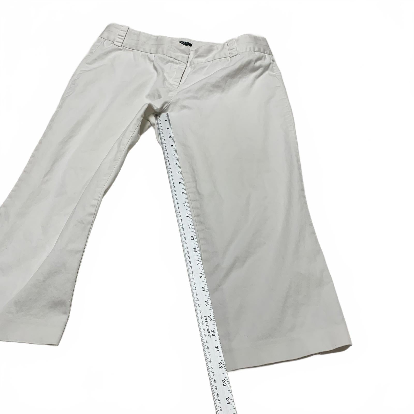 J. Crew Women’s Size 14 White Wide-Leg Cropped Pants City Fit