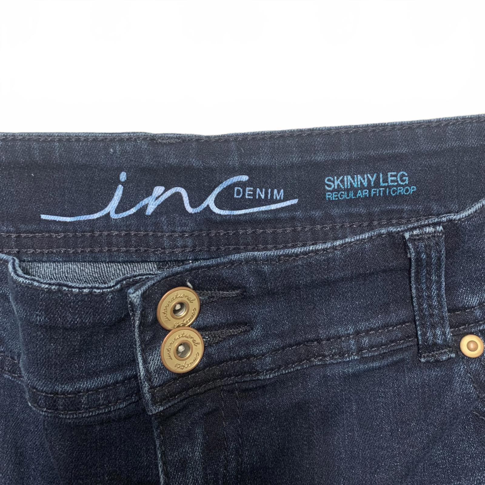 INC International Concepts Women's Jeans Sz 12  Cropped Skinny Leg W 34 x 17 L