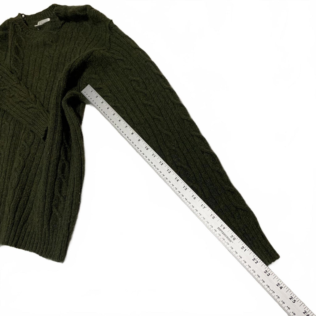 Next Designer Collection Women's Size M Wool Sweater Olive Green Shetland