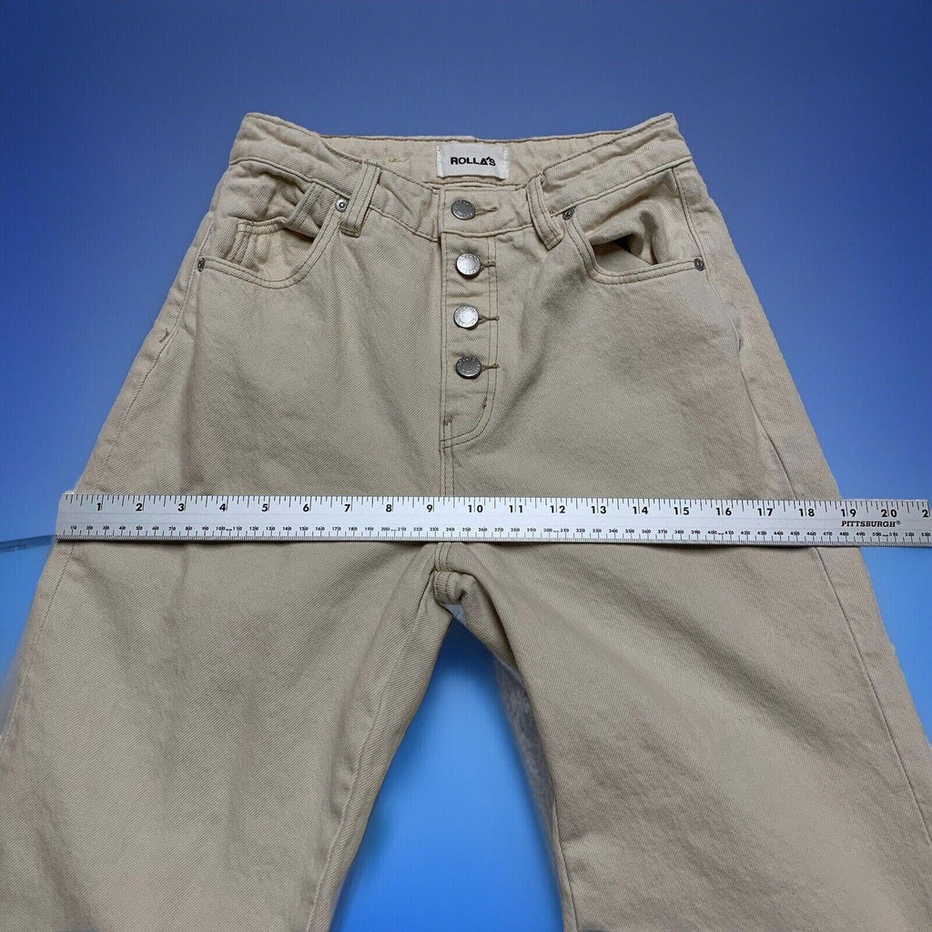 Rolla's Jeans Women’s Sz 25  Flare Beige  Button Up Fly Leg