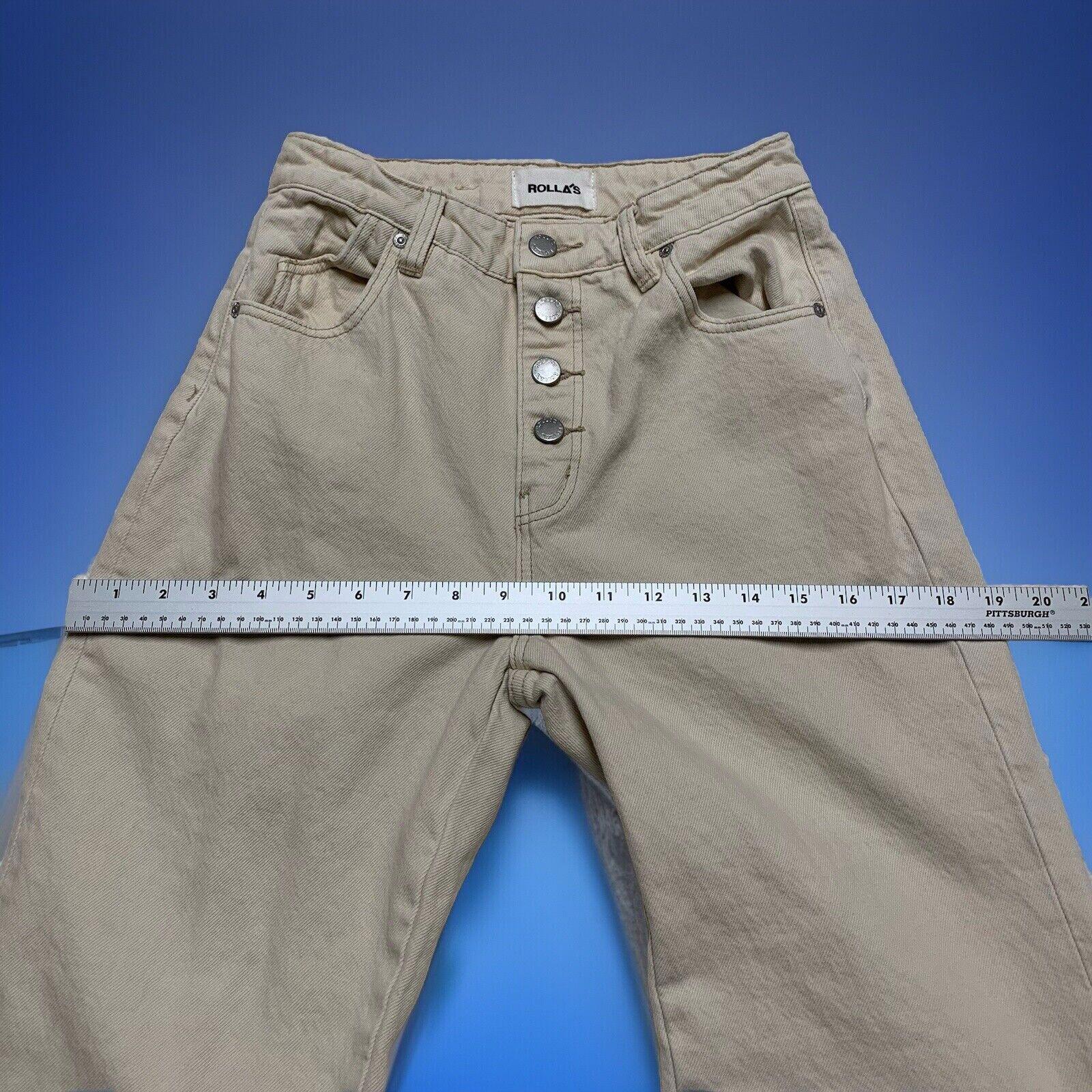 Rolla's Jeans Women’s Sz 25  Flare Beige  Button Up Fly Leg
