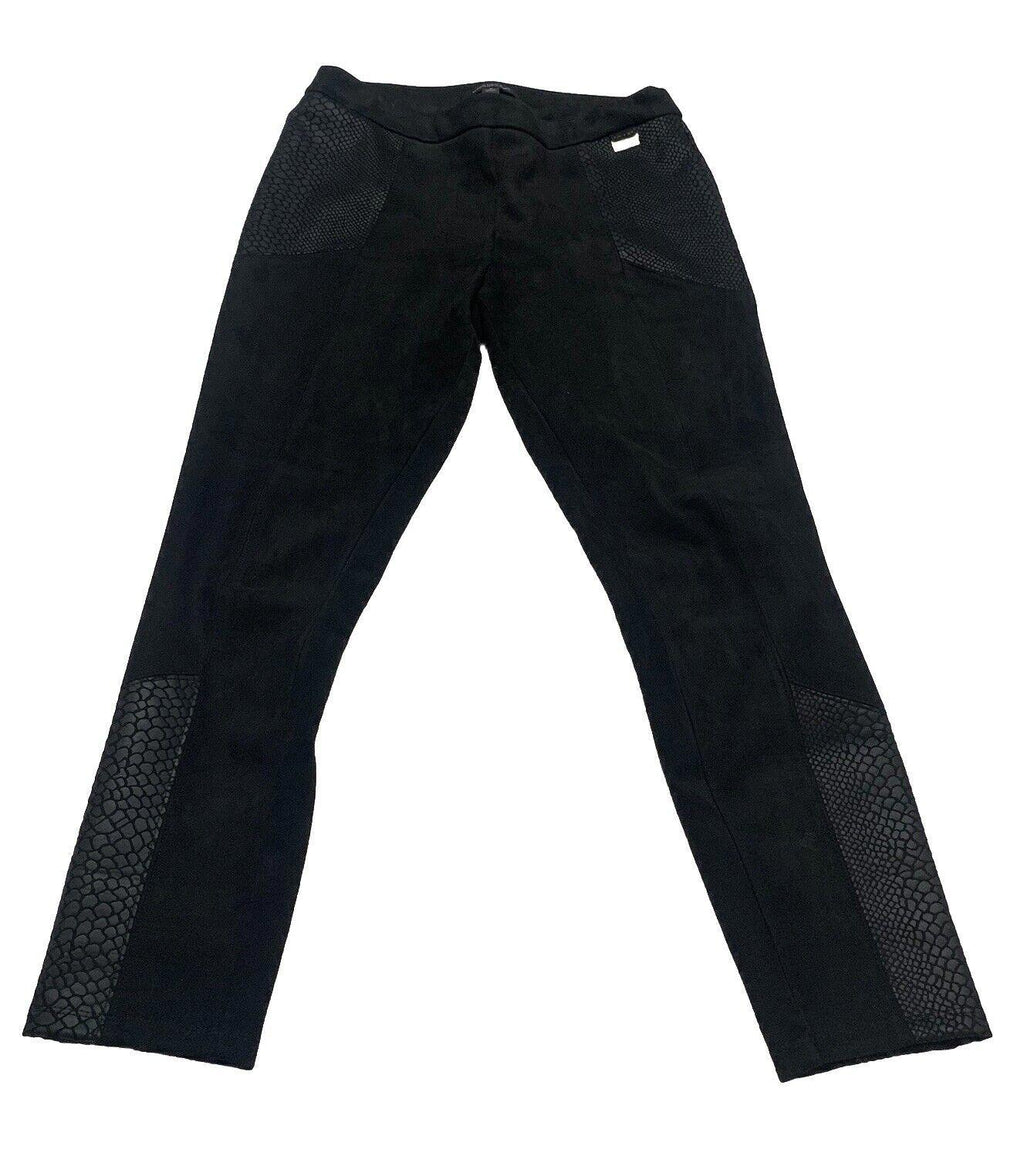 Andrew Marc NY Women's M Pull On Snake Print Black Pants