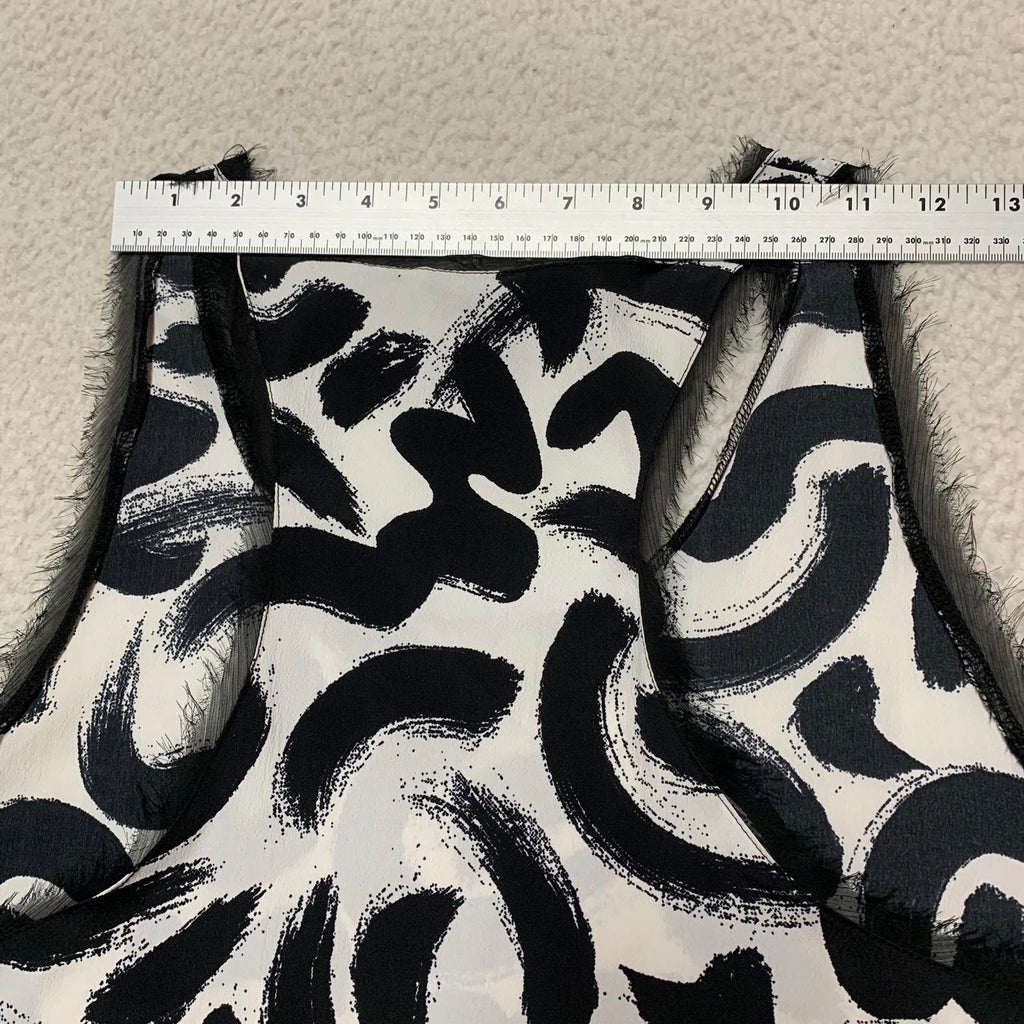 H&M Womens Size 8 Black White Abstract Print Women's Tank Top